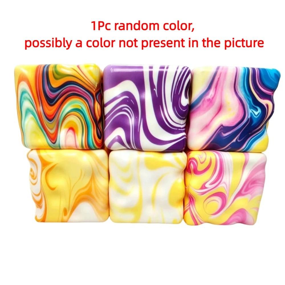 Realistic Cheese Pinch 7cm Slow Rebound Fidget Toy Cheese Squeezed Cube Home Decoration Random Color