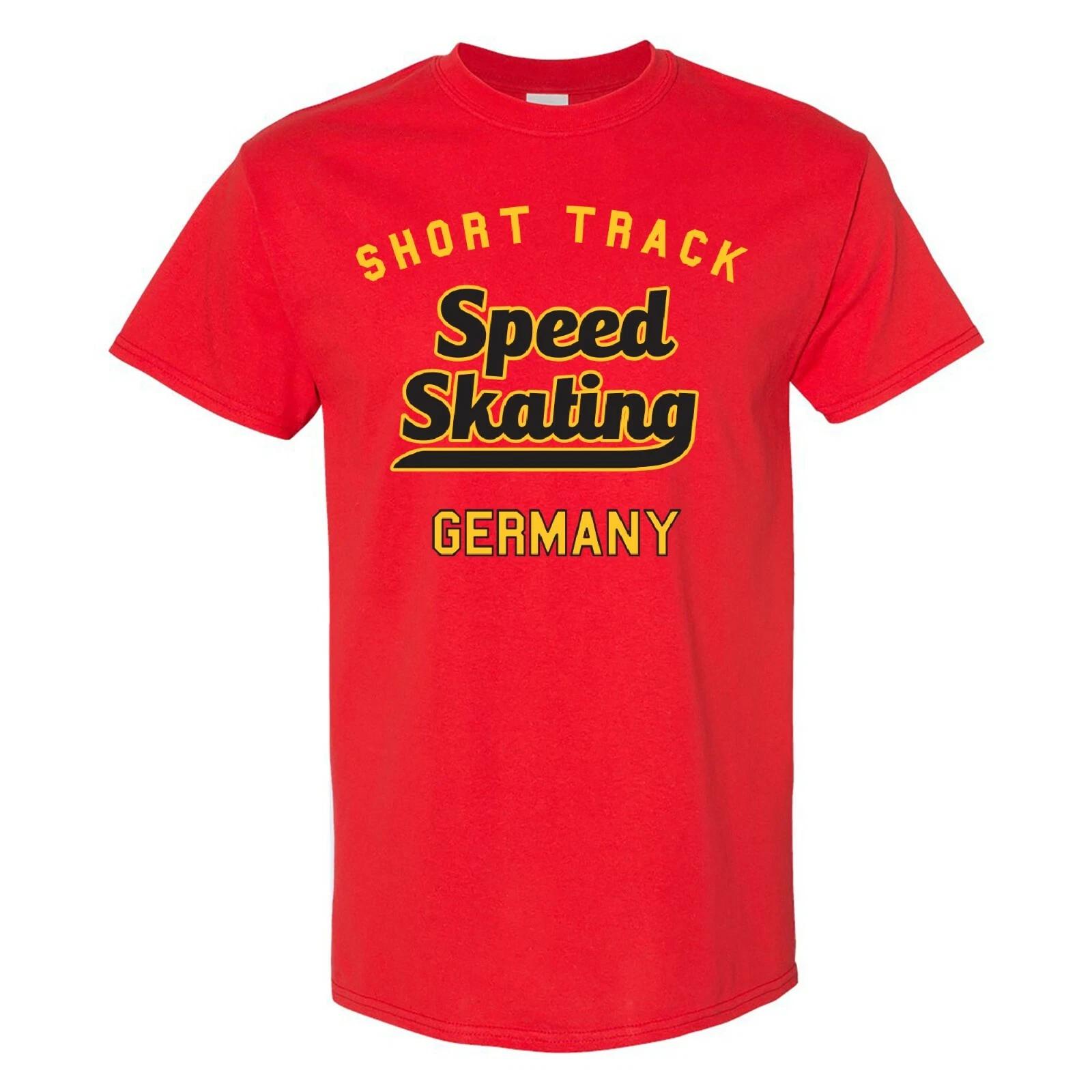 Short Track Speed Skating Germany- Winter T-Shirt - Red S