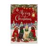 Christmas Day Garden Flag Polyester Double Layer Printed Outdoor Flag Courtyard Decoration Flag