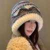 Wool Blended Knitted Wool Hat Women's Autumn and Winter Warm Ear Protection Hat Versatile Hat Tide