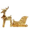 Illuminated Christmas Deer with Cart Gift Set - Festive Window Decorative Ornaments