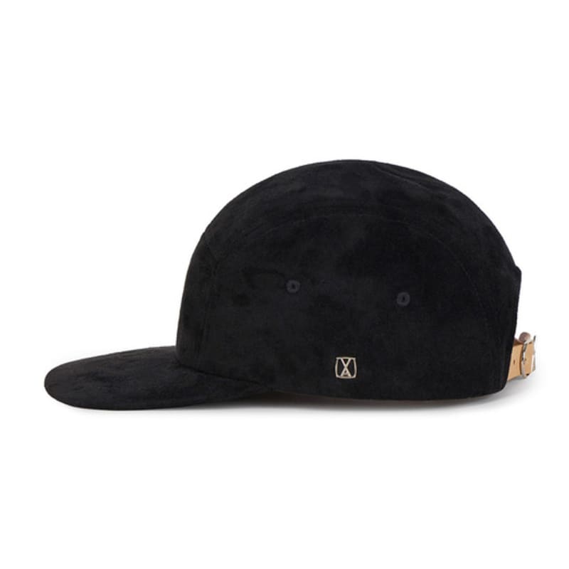 VARZAR VA Square Suede Camp Cap Black
