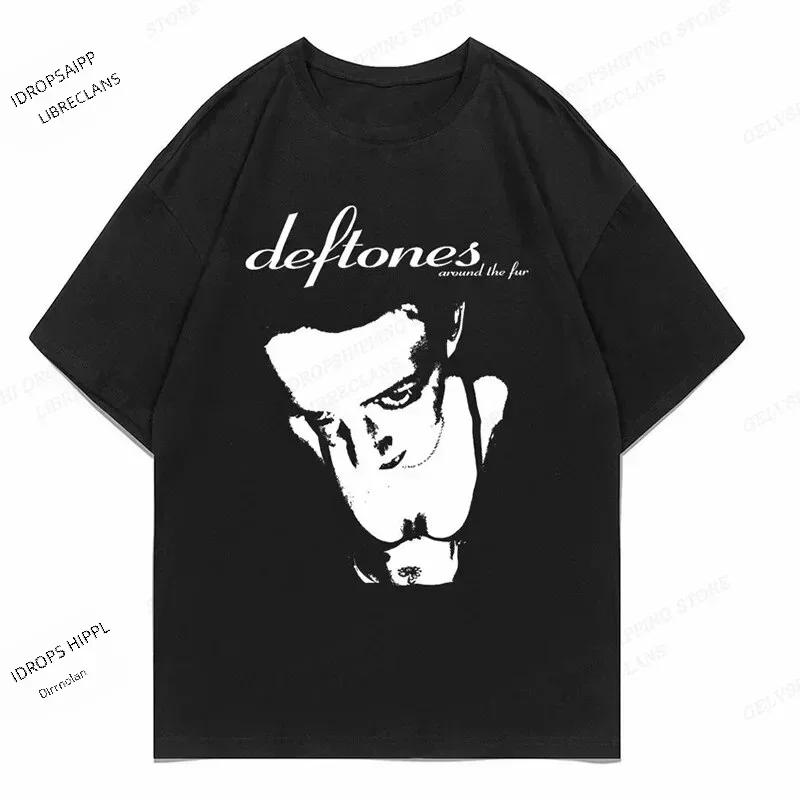 Dámské tričko Deftones Roztomilé Trendy Tričko s potiskem Tričko Černé Tričko Dámské Letní Tričko 90. léta Dívčí tričko s grafikou Dámské Roztomilé topy Tričko