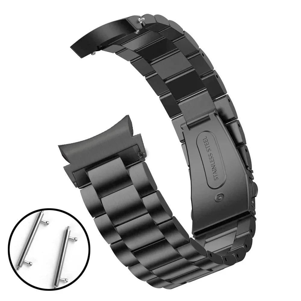 No Gaps Band for Samsung Galaxy Watch7 6 4 Classic 46mm 47mm/Watch4 5 pro 44mm 40mm Stainless Steel Strap Curved end Bracelet