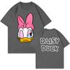Disney Daisy Duck 85th Anniversary Men's T-Shirt Summer Casual Fashion Unisex Couples T-Shirt Y2k Clothes Parent-Child Outfit