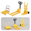 Miniature Dollhouse Accessories Platform Trolley Fork Lift Hand Cart Set Doll House Scene Ornament Mini Flat Cart Pallet Truck Dolly