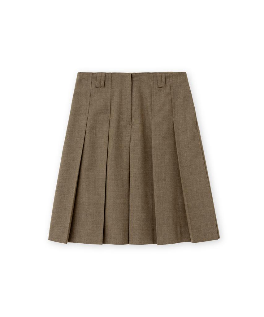 Beulaunyadeu W Pleated Midi Skirt, Brown