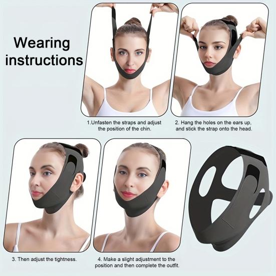 V Line Lifting Strap Face-slimming Mask Adjustable Chin Strap Jawline Shaper Breathable Jaw Strap for Sleeping