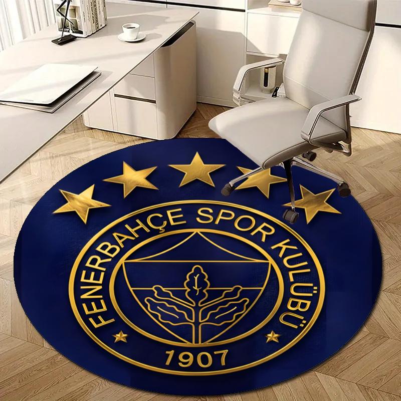 Personalized Fenerbahçe Spor Kulübü Round Chair Office Rug - Perfect for Mat, Office Chair & More - Ideal Gift for Birthdays and Holidays