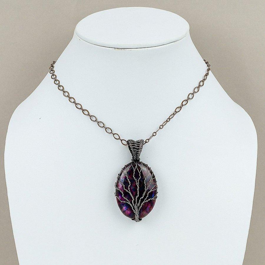 Multi Labradorite Handmade Copper Wire Wrap Jewelry Pendant 2.36" b6S97