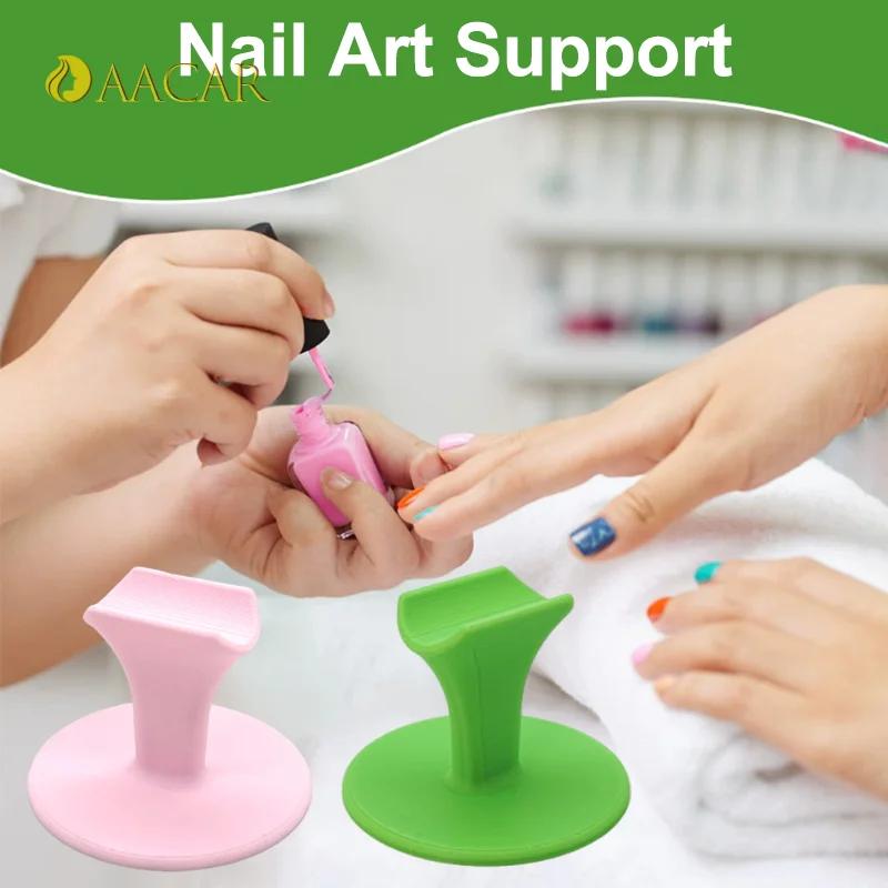 1 Stück tragbarer Kunststoff-Nagelpflege-Fingerstützständer Professionelles Nagelkunst-Locator-Fixierwerkzeug für Salon und Heimgebrauch