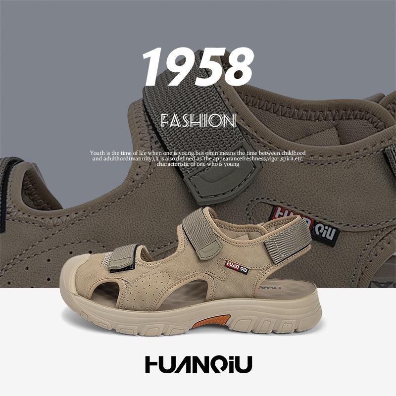Global casual sandals men's ZHQ-JY013 summer wear light beach shoes trendy soft-soled bag head cool slippers