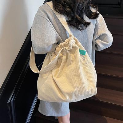 Nuova Borsa a Spalla con Coulisse di Grande Capacità Leggera e Semplice Borsa Bento