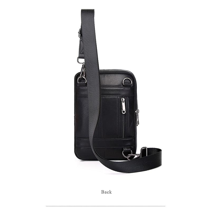 The First Layer of Cowhide Men's Multifunctional Messenger Shoulder Bag Leather European and American Men's Large-capacity Casual Shoulder Bag