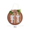 Round Wooden Toilet Sign Bow Knot Wall Hanging Signs Durable Bathroom Sign  Laundry