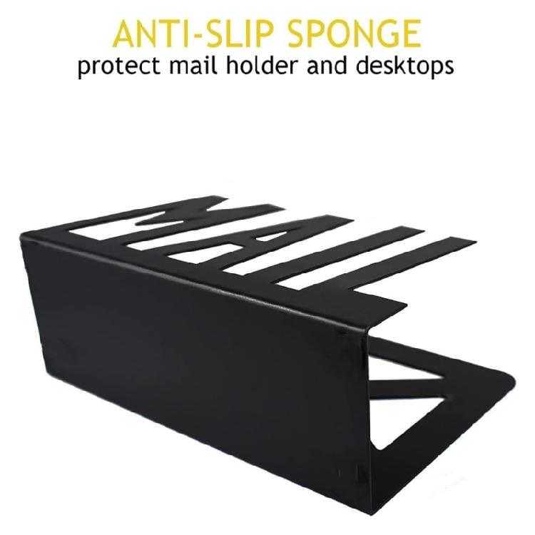 Portable Sturdy Iron Mail Holder for Desk Organization with Thick Sections and Modern Elegant Look Home Organization