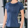 Women Yoga Top Seamless Fitness Tshirt Short Sleeve Sport Shirt Gym Running Active Wear Workout Clothes Breathable Quick Dry Comfortable Femme