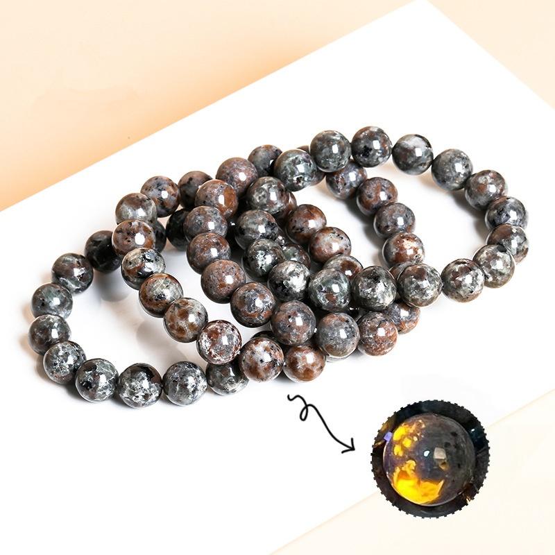 Natürliche Flammensteinperlen Yooperlite Sodalith Steinperlen 15" Strang Lose Zwischenperlen 4/6/8/10/12mm zur Schmuckherstellung DIY Armbänder Zubehör