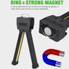 Rechargeable LED Work Lights 6 Modes Foldtable Flashlight with Magnetic Hanging Hook Type-C USB Charging for Camping Car Repair Workshop Emergency