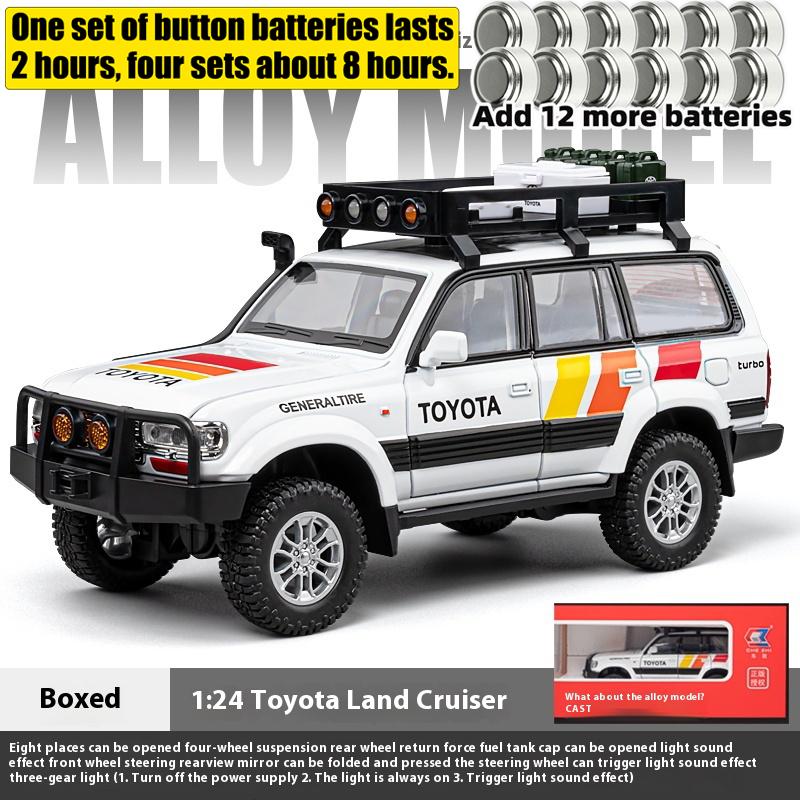 1/24 Toyota Land Cruiser LC80 Alloy Car Model Diecast Metal Car Model Children's Toys Vehicle Toy Models Games Child Games Child