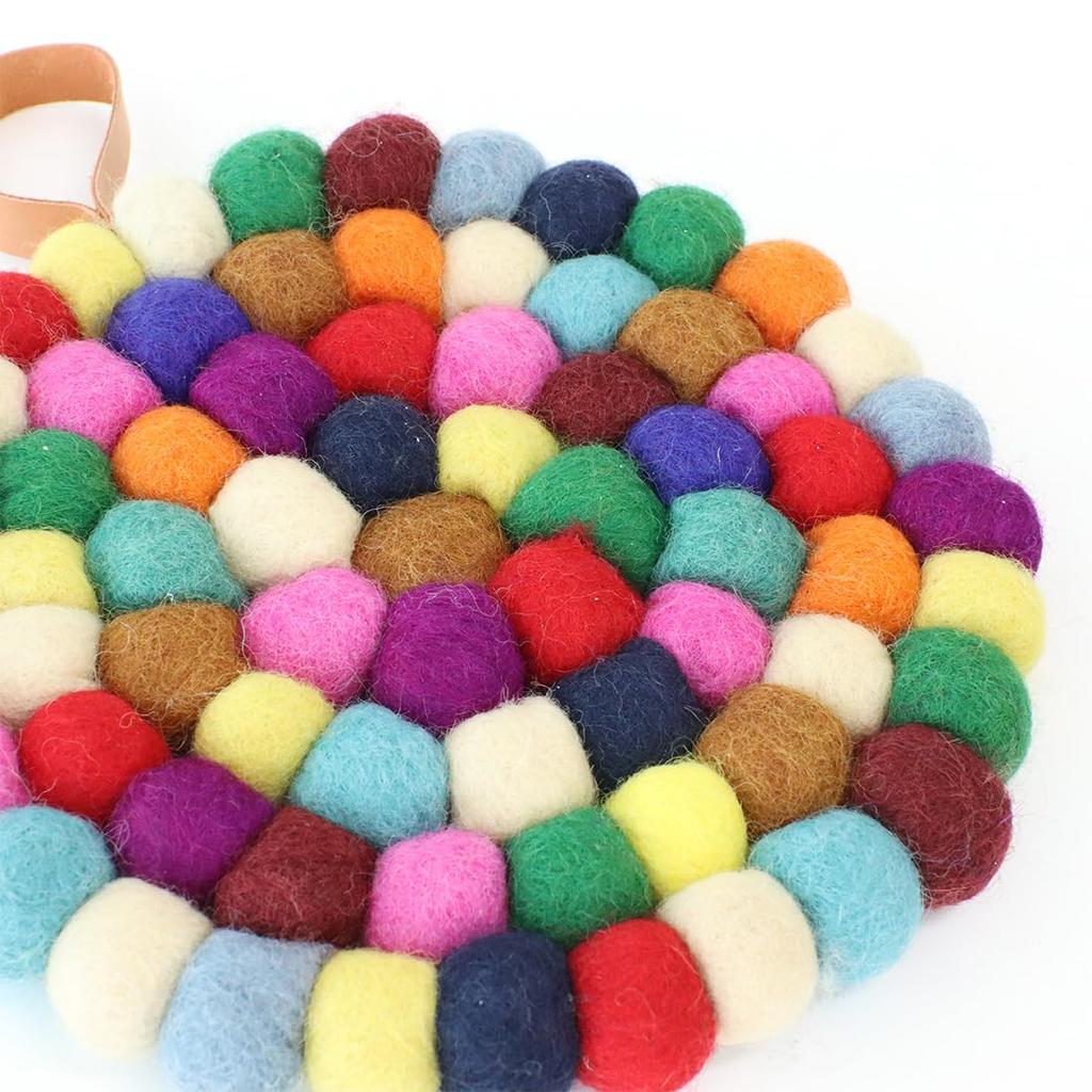 Colorful Felt Trivet Balls
