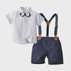 British Baby 1-Year-Old Summer Boy's Thin Shorts and T-Shirt Set