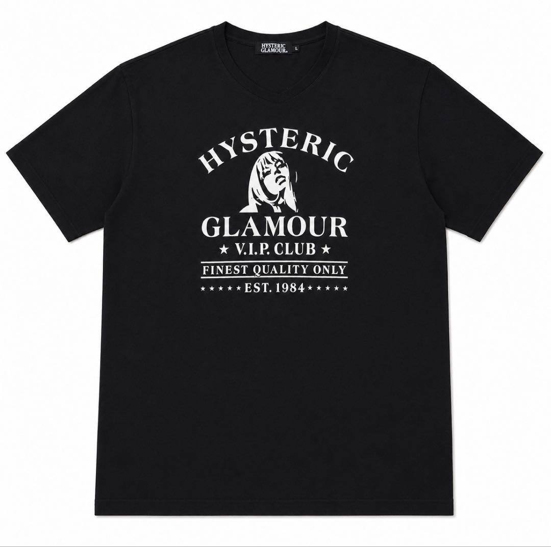 HYSTERIC GLAMOR Short Sleeve T-Shirt L Size Black S
