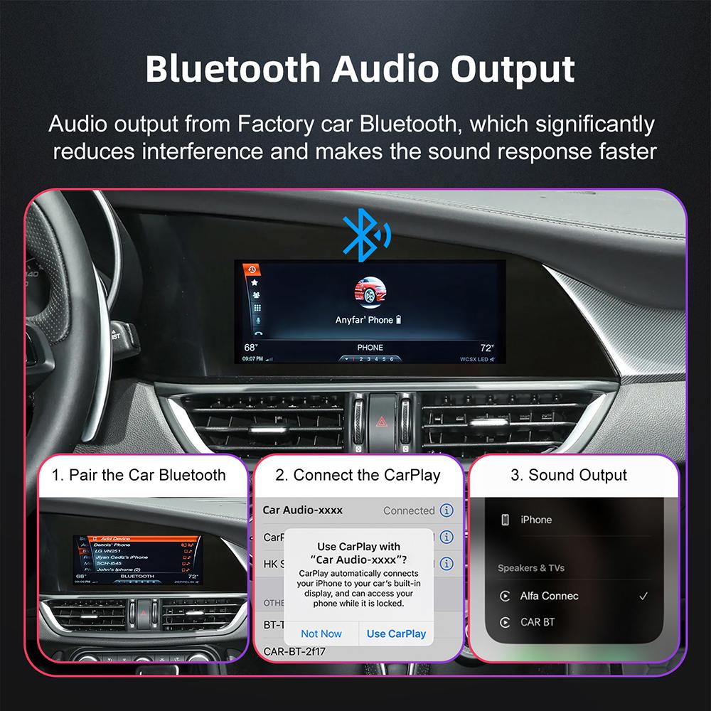 NEW Wireless CarPlay Android Auto For Alfa Romeo Stelvio Giulia 2017-2020 Module Android Auto Navigation