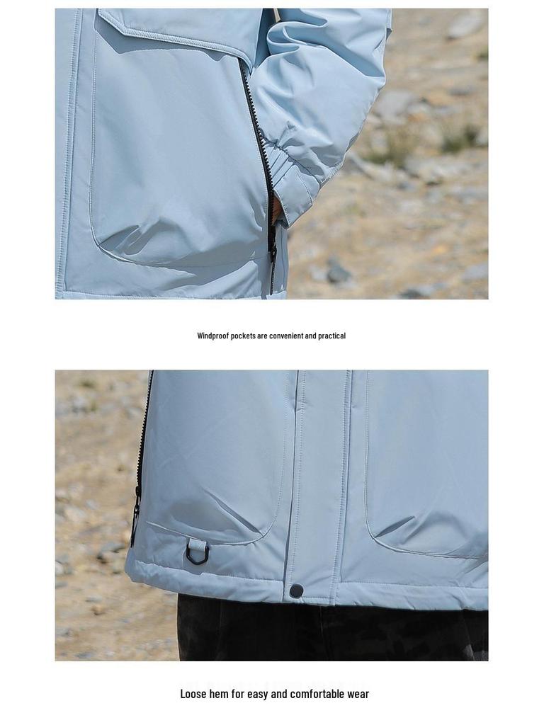 Unisex Winter Down Jacket: Men's Hooded, Loose Fit, Trendy Fashion Outerwear, Casual Couple Style.