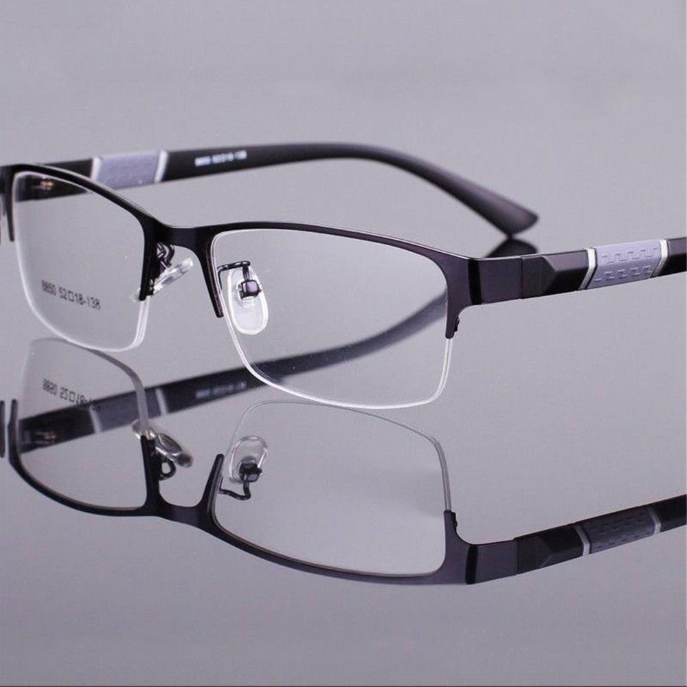 

Очки для близорукости, новые, металлическая оправа, деловая, готовая, полуоправа, мужские, анти-синий свет, очки для близорукости, диоптрии от 0 -1,0 до -6,0 2.5