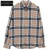18AW Beige Wool Tartan Check Flannel Shirt Tops M beigeUsed