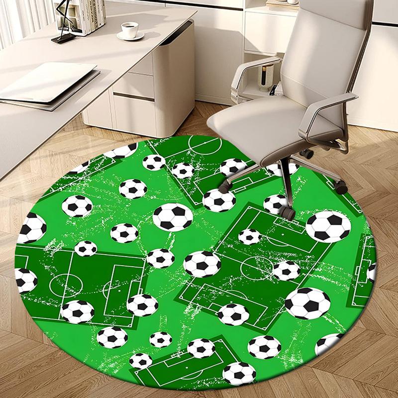 1pc Office Carpet Chair Mats Soccer Field Pattern Perfect for Decorating Office Chairs, Living Rooms, Or Bedrooms