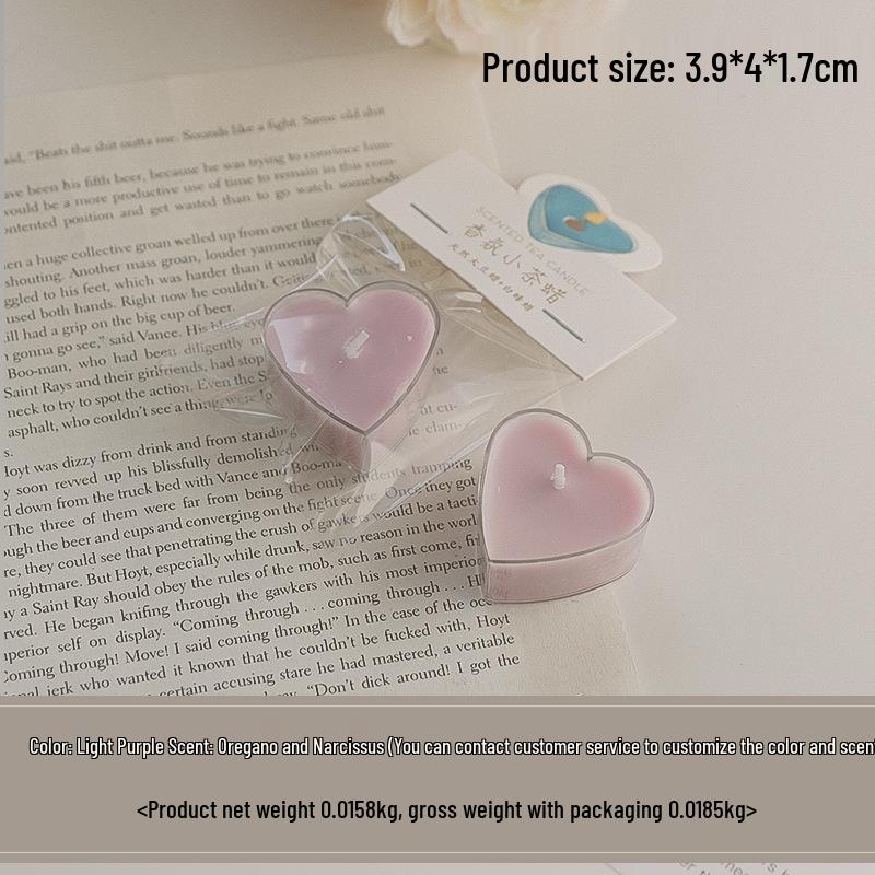Colorful Heart-Shaped Scented Tealight Candles for Aromatherapy and Celebrations