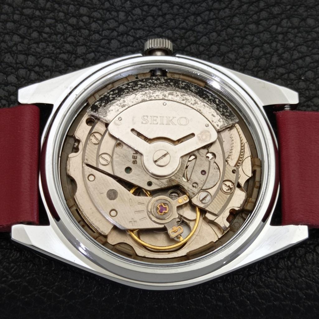 REFURBISHED VINTAGE SEIKO 5 AUTOMATIC 6309A JAPAN MENS RED DIAL WATCH A701708-5 R206c-a701708