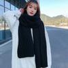 Spandex Knitting Wool Scarf Acrylic Fibers Winter Warmer Scarf Long Thickened Neckscarf  Women