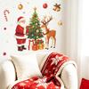 Christmas Painted Santa Claus Reindeer Christmas Tree Bedroom Living Room Festive Decoration Wall Stickers