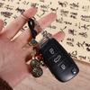 Gourd Lucky Blessing Chinese Style Car Keyring Keychain Components Brass KeyChains Jewelry Findings