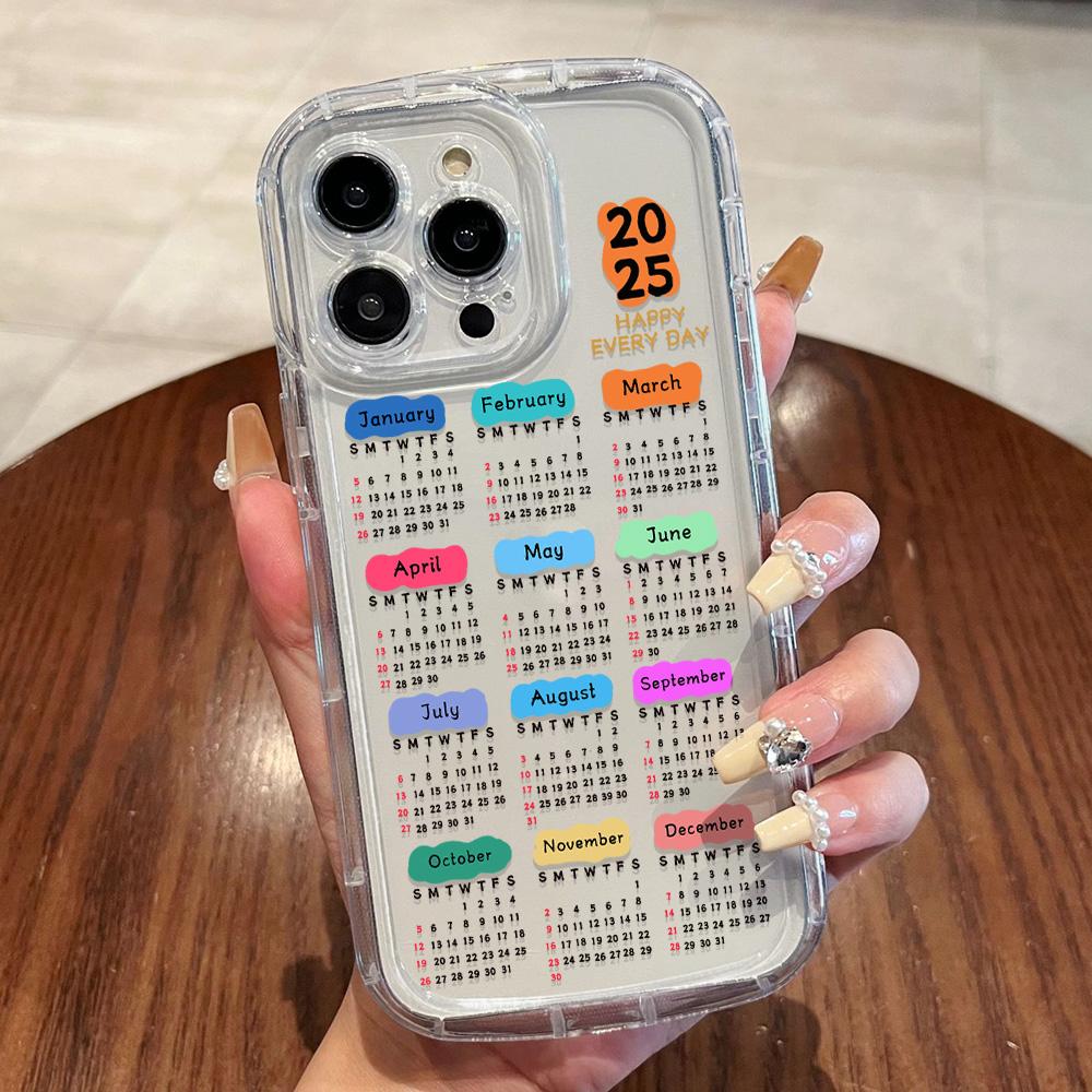 

Чехол-календарь для iPhone 11 Funda iPhone 13 16 Pro Max 14 15 12 XR X XS 7 8 Plus SE 16promax 15promax силиконовый чехол Coque For iPhone 13