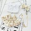 Luxurious Dress Set for 17cm Labubu Dolls with Gold Thread Embellished Mini Dress and Pearl Accessories Dolls' Elegant Outfits