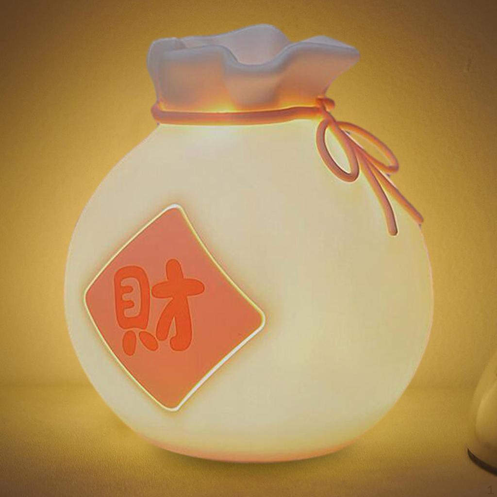 Blessed Bag Shape Night Light Bedside Lamp 15Mins 30Mins Time Setting Birthdays Gift Year Table