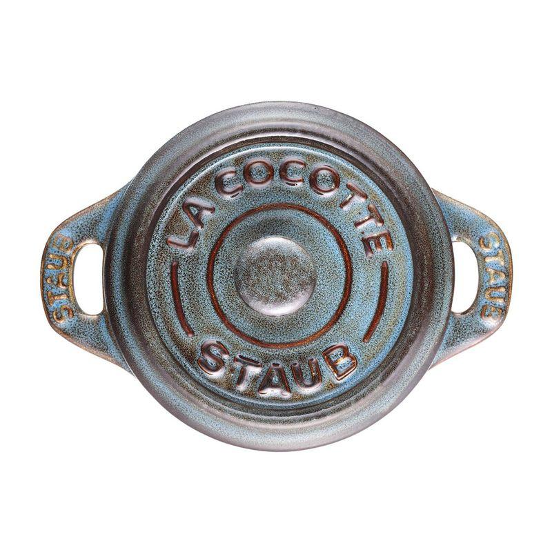 Staub Ceramic Mini Cocotte Round 10cm (Antique Blue-Green)