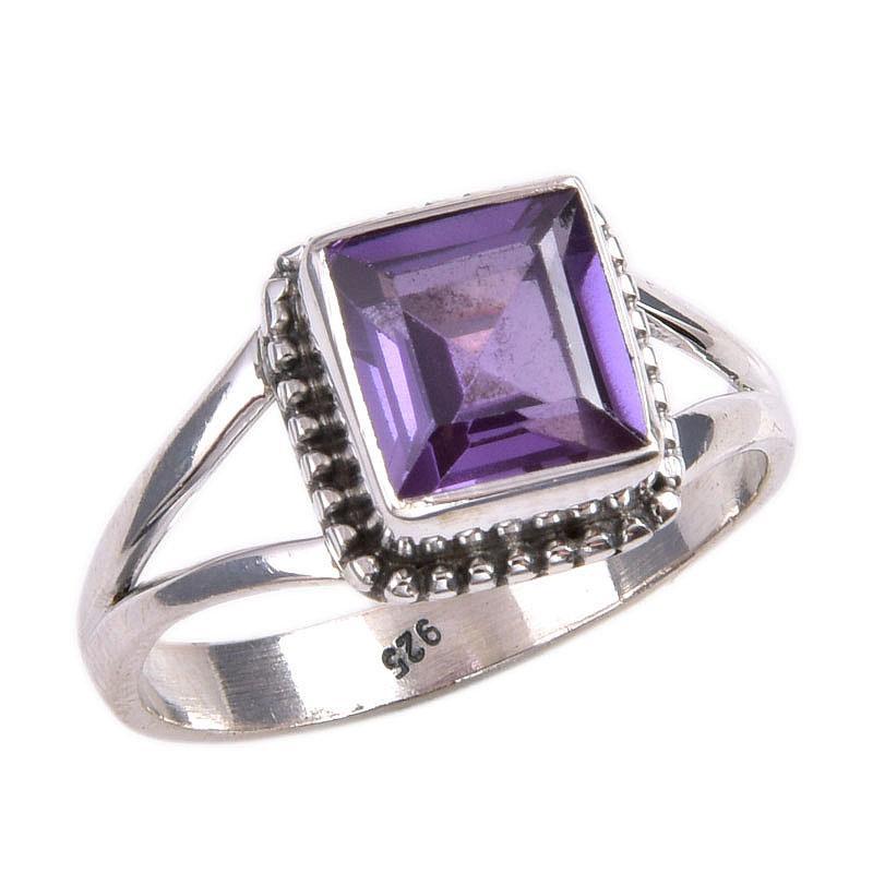 Natural Alexandrite Gemstone 925 Solid Sterling Silver Jewelry Ring Size 9 N9u01