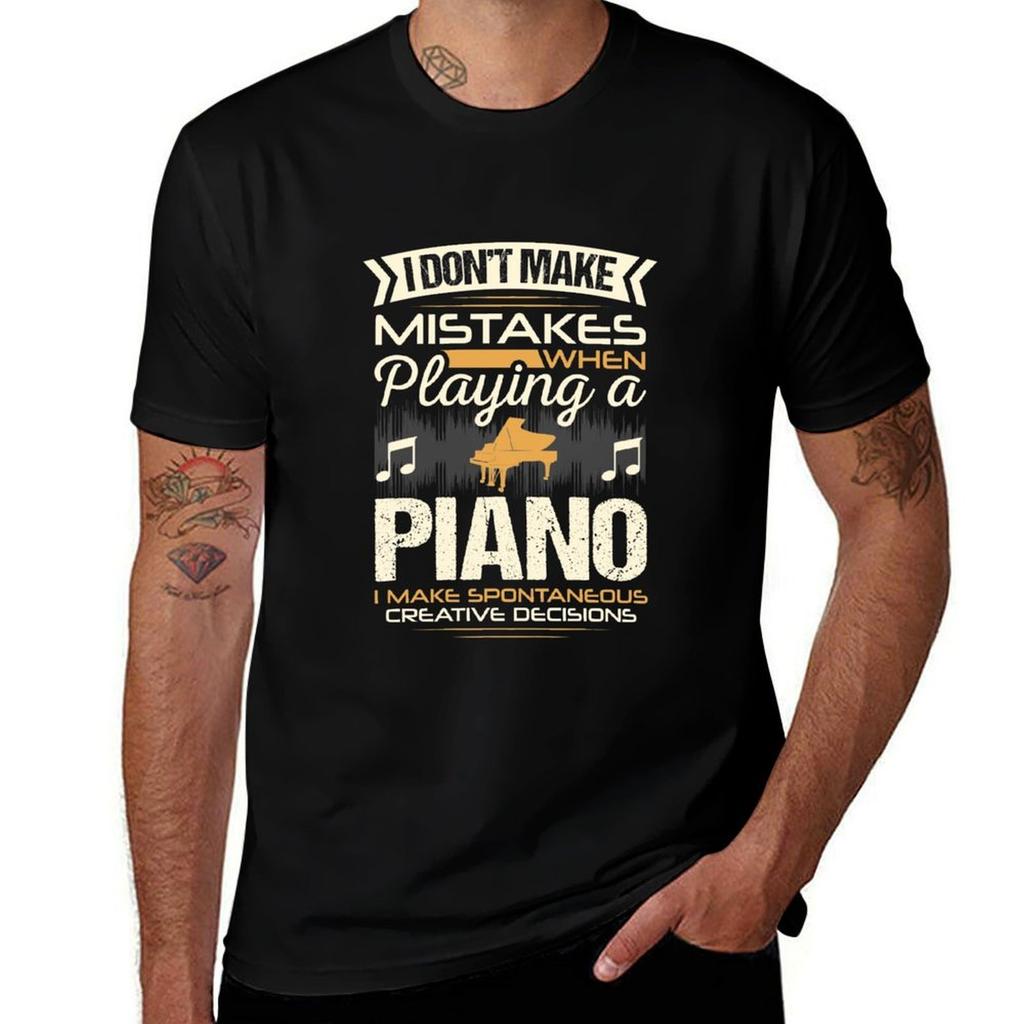 Piano Player Mistakes T-Shirt T Shirts for Man Graphic Tees Man T Shirt Designer T-Shirt