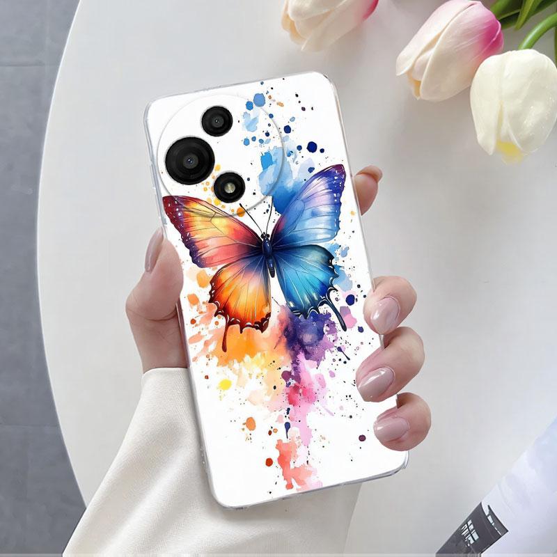 For TCL 60R 5G T519H 2025 Case Flower Marble Phone Case For TCL 60 SE 605 T517H Funda Transparent Soft Silicone Protect Cover
