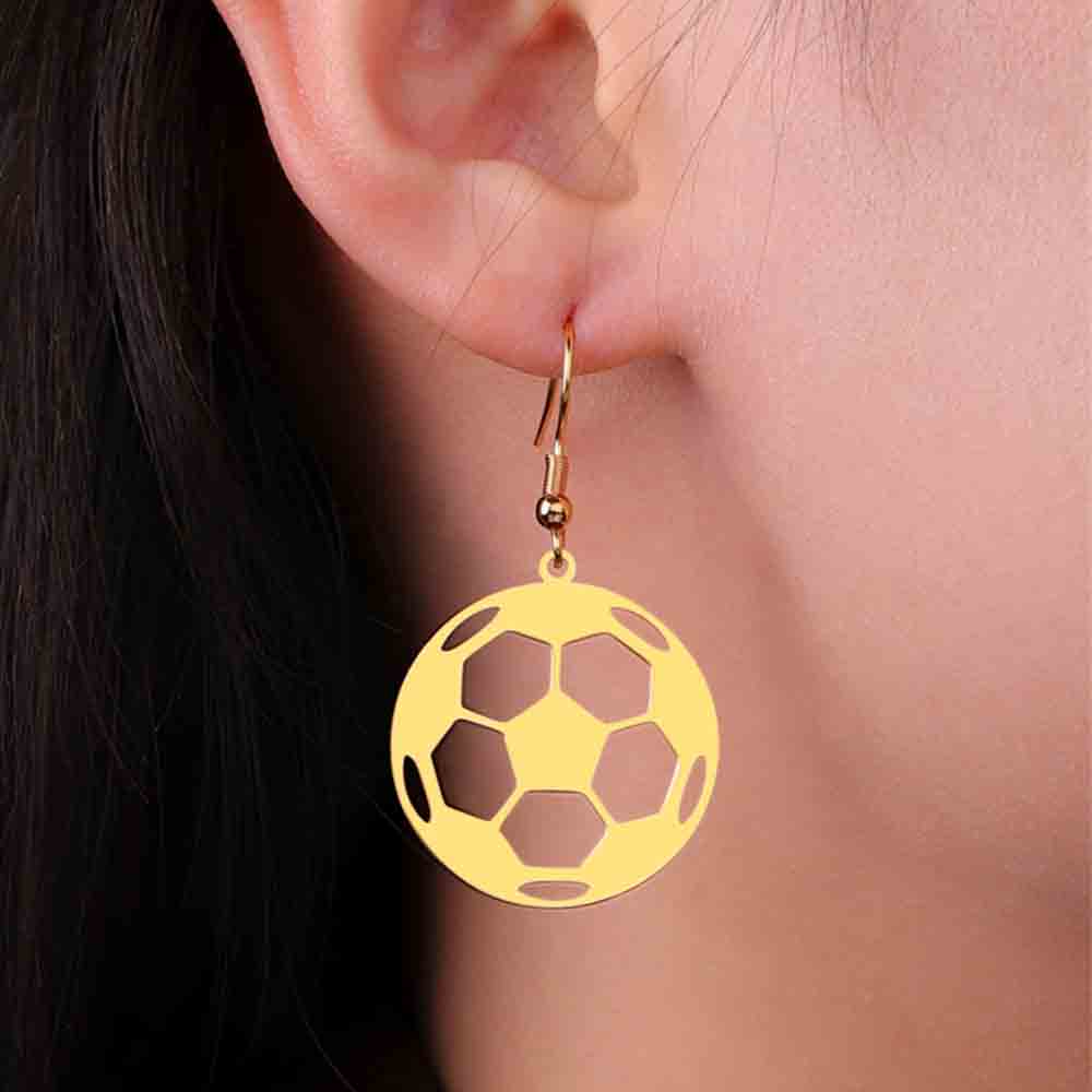 My Shape Soccer Pendent Necklaces for Women Men Stainless Steel Football Charms Necklace Box Chain Fashion Jewelry Boys Fans