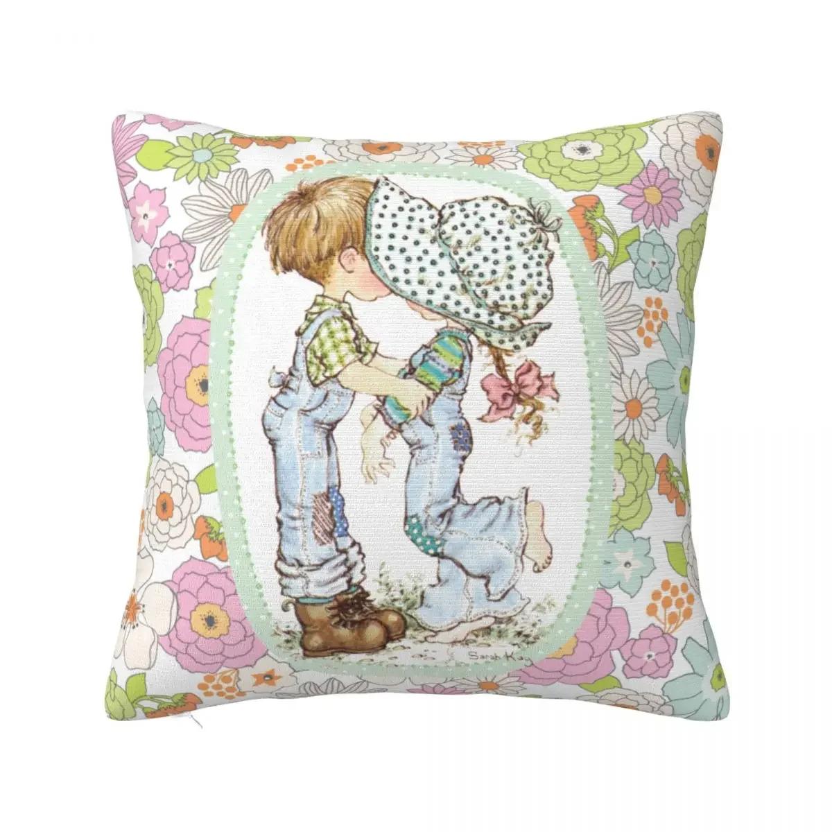 Милая наволочка для девочки Sarah Kay, аксессуары, наволочка для подушки с принтом, украшение из мультфильма, наволочка для подушки в деревенском стиле, многоразмерная 30x30cm