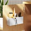 NIUBEE Wall Mount Hair Styling Tool Organizer - Bathroom Cabinet Holder for Blow Dryers, Flat Irons, Curling Irons - White