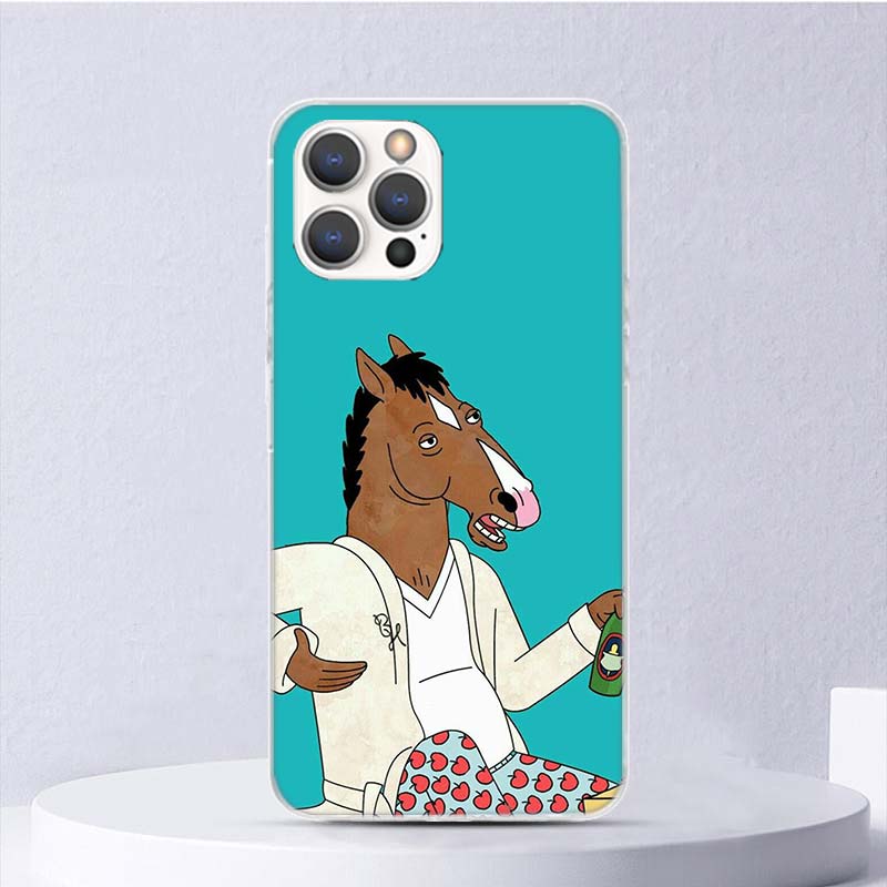 Cartoon B-BoJack Horsemans Soft Case For iPhone 16 17 Air 16E 15 Plus 11 12 13 Mini 14 Pro Max Phone Cover Apple 7 8 SE Coque Fu