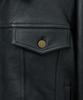 Noirer Antique Cow Leather Trucker Jacket (Black)