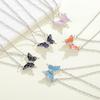 Cross-border New Best Friend Colorful Butterfly Match Friendship Magnetic Necklace Sweater Chain